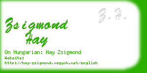 zsigmond hay business card